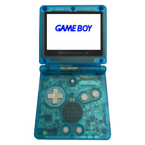 Gameboy Advance SP - Clear Blue Edition (Modded)