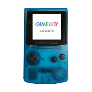 Clear light blue Gameboy Color OLED Edition (Modded)