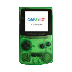 Clear Green Gameboy Color OLED Edition (Modded)